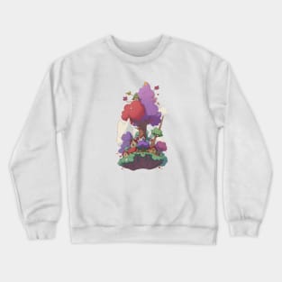 Kawaii Autumn Island Clouds Village Crewneck Sweatshirt